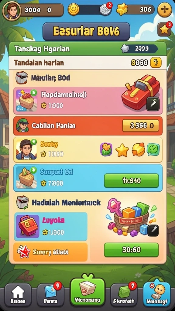 Tampilan awal yang menarik dan mudah dipahami.