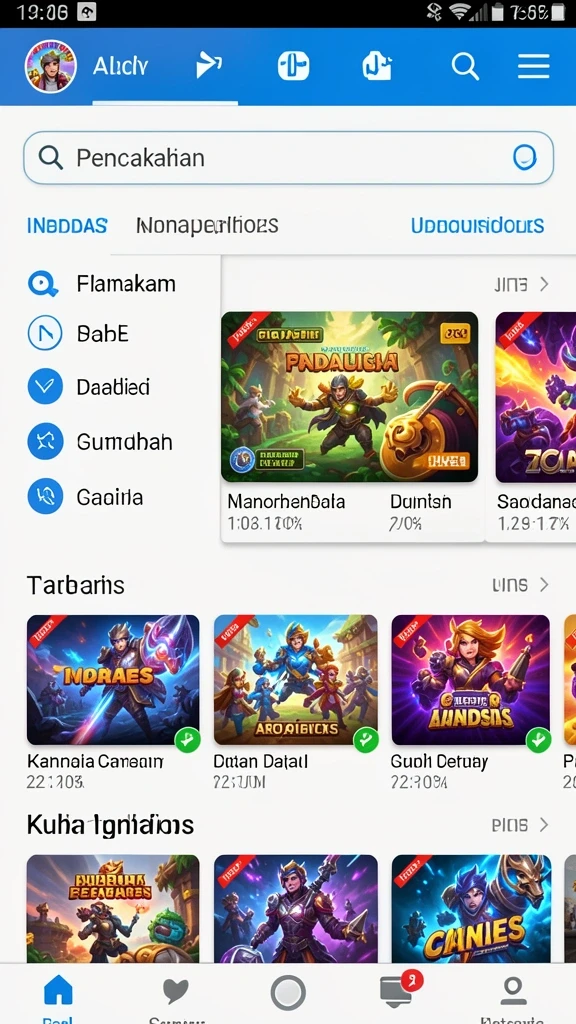 Gambar ketiga memperlihatkan interaksi pemain dalam komunitas.