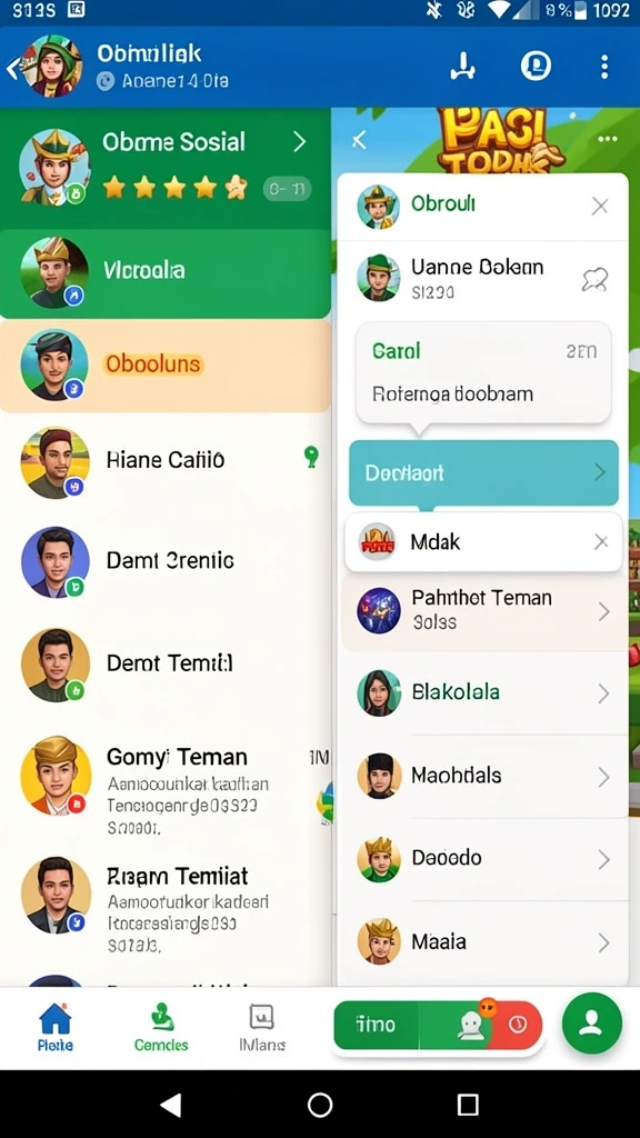 Beragam permainan disediakan untuk semua pemain.