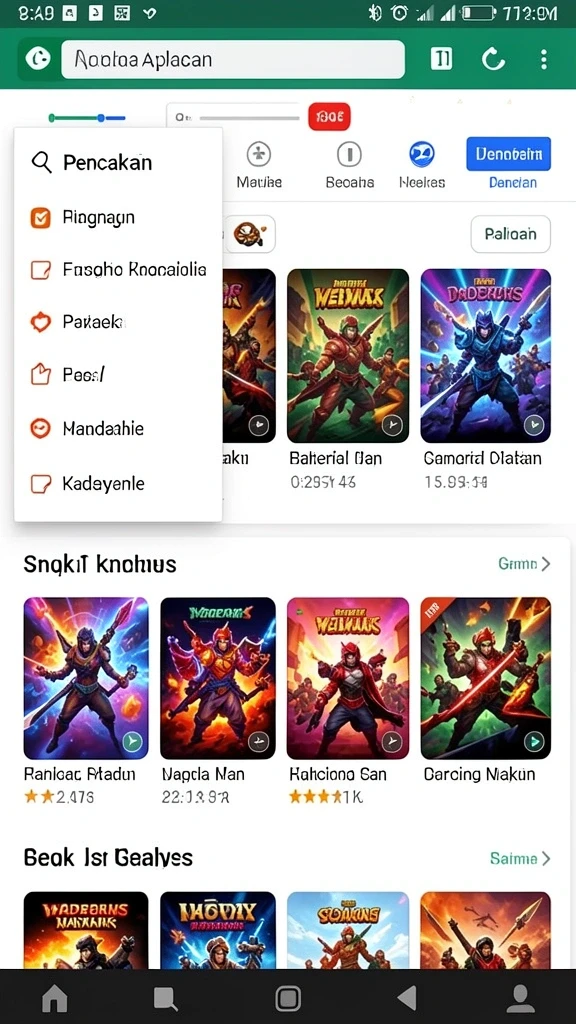 Leaderboard yang menunjukkan peringkat pemain secara real-time.