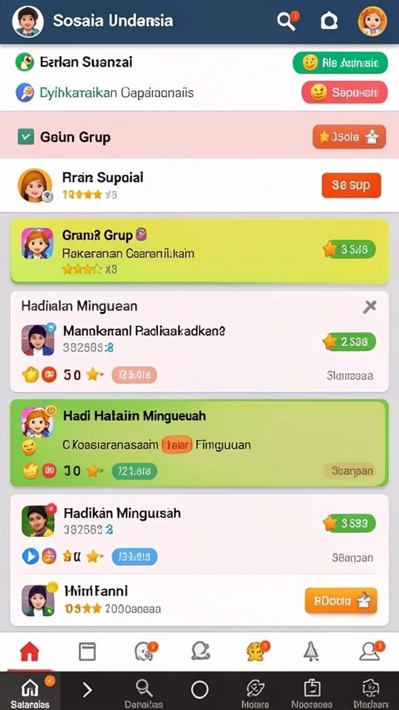 Menu permainan yang beragam dan mudah dipilih.
