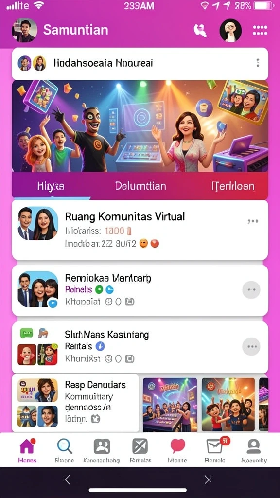 Tampilan antarmuka yang intuitif dan menarik.