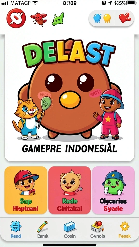 Tampilan karakter yang indah dan beragam.