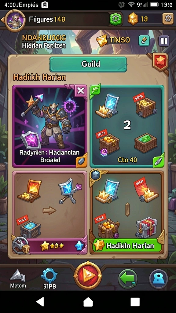 Screenshot menunjukkan berbagai tema slot yang tersedia.