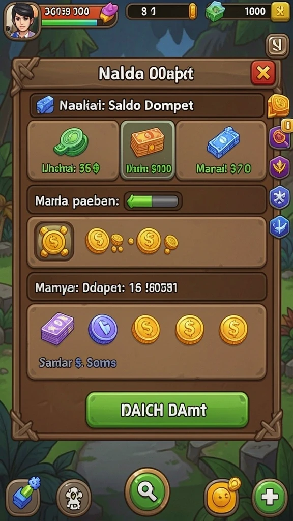 Tampilan menu utama QQNUSA yang menarik.