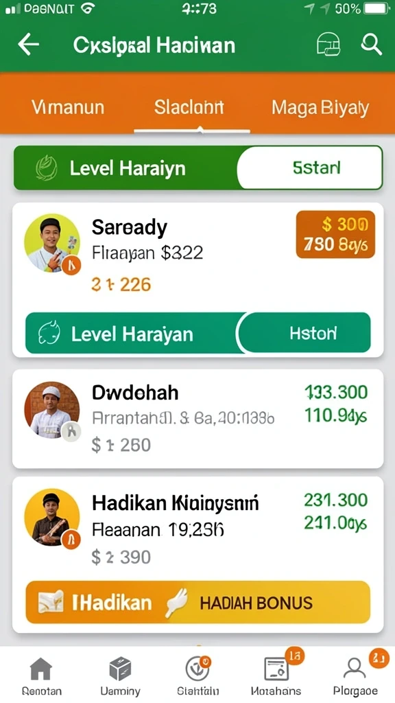 Rewards menarik untuk setiap pencapaian dalam permainan.