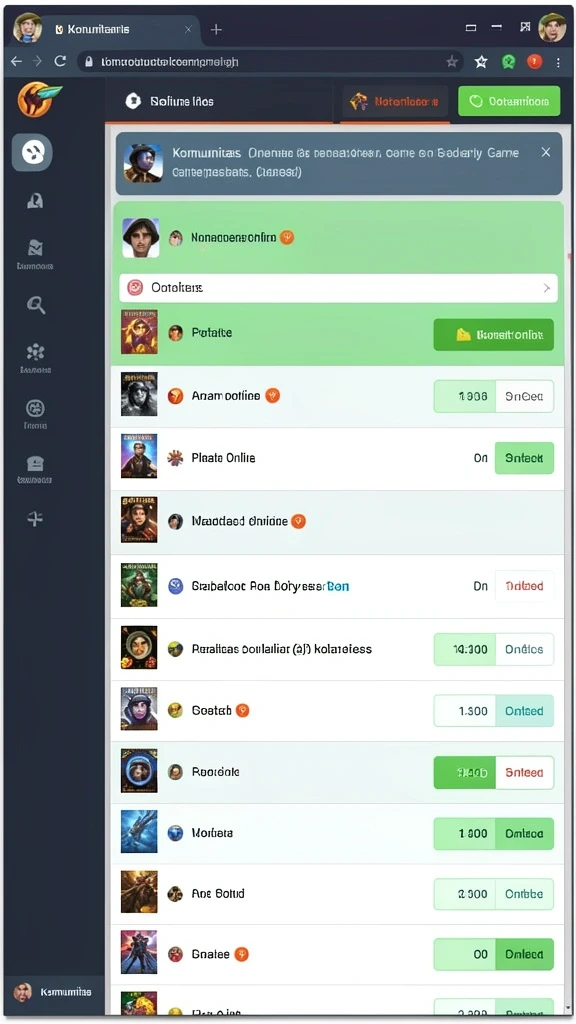 Tampilan utama aplikasi WINRATE777 dengan navigasi mudah.